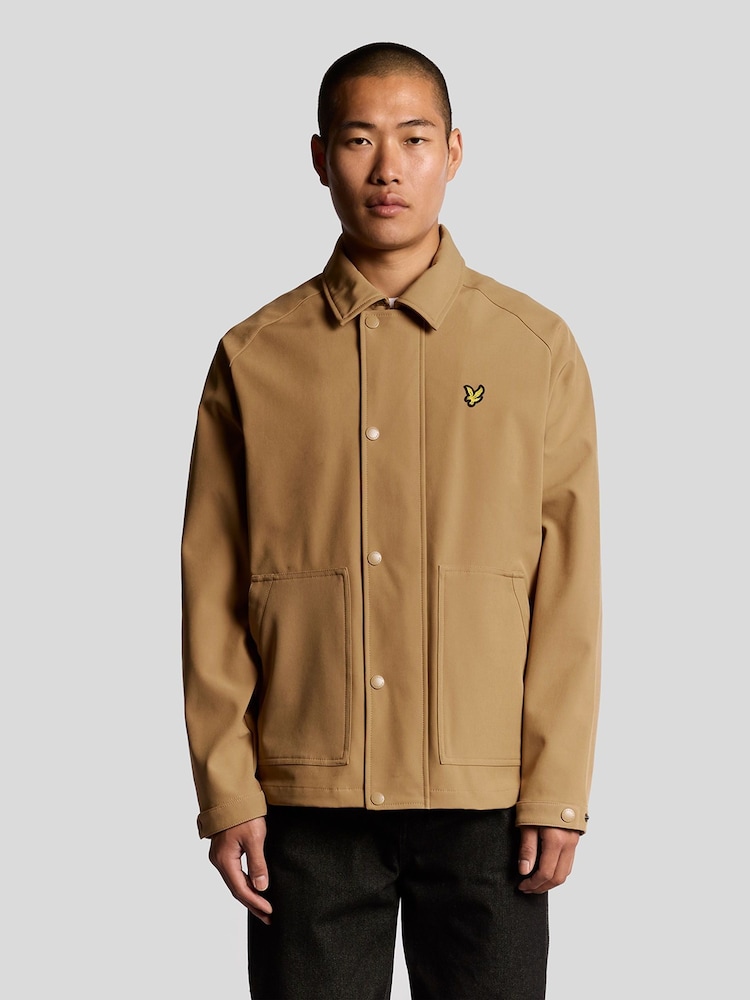 Lyle & Scott Brown Softshell Work Jacket - Image 1 of 5