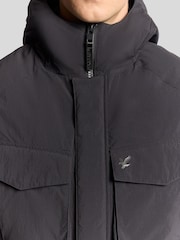 Lyle & Scott Black Tactical Wadded Parka - Image 4 of 7