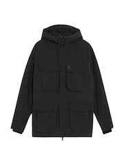 Lyle & Scott Black Tactical Wadded Parka - Image 5 of 7