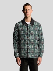 Lyle & Scott Black Reversible Printed Jacket - Image 1 of 7