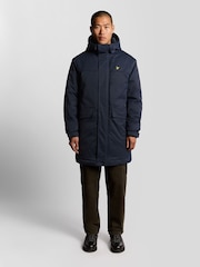 Lyle & Scott Blue Padded Parka Jacket - Image 3 of 5