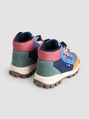 JoJo Maman Bébé Blue Colourblock Hiking Boot - Image 2 of 4