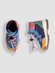 JoJo Maman Bébé Blue Colourblock Hiking Boot - Image 3 of 4