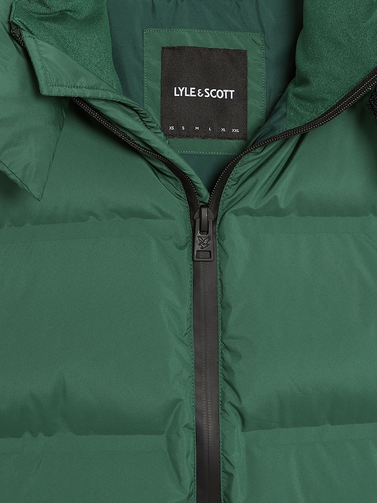 Lyle & Scott Green Welded Wadding Jacket - Image 7 of 7