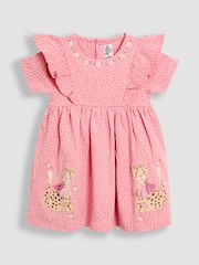 Jojo Maman Bébé Pink Leopard Dress - Image 1 of 3