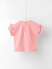 Jojo Maman Bébé Pink Appliqué T-Shirt - Image 2 of 4