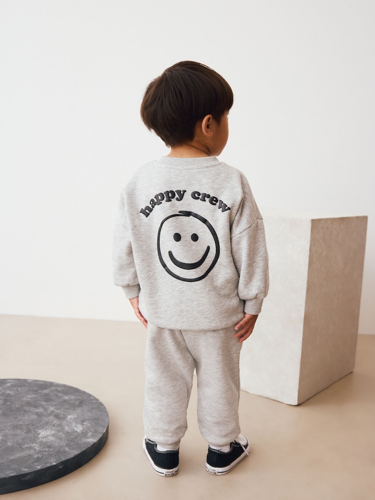 Marga gris - Printed Crew and Joggers Set (3mths-7yrs) - Imagen 3 de 3 Marga gris - Printed Crew and Joggers Set (3mths-7yrs) - Imagen 3 de 3