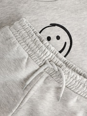 Grey Marl Back Print Crew Neck Joggers Set (3mths-7yrs) - Image 7 of 12