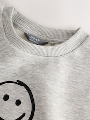 Grey Marl Back Print Crew Neck Joggers Set (3mths-7yrs) - Image 8 of 12