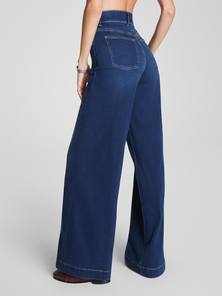 SPANX Blue Pull On Wide Jeans 2.0 - Image 5 of 5