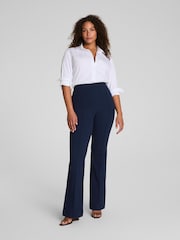 SPANX Blue SPANXsmooth™ Perfect Fit Ponte Flare Petite Pant - Image 2 of 6