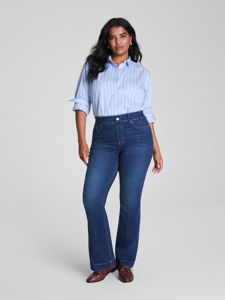 SPANX Blue Pull On Flare Jeans 2.0 - Image 1 of 6