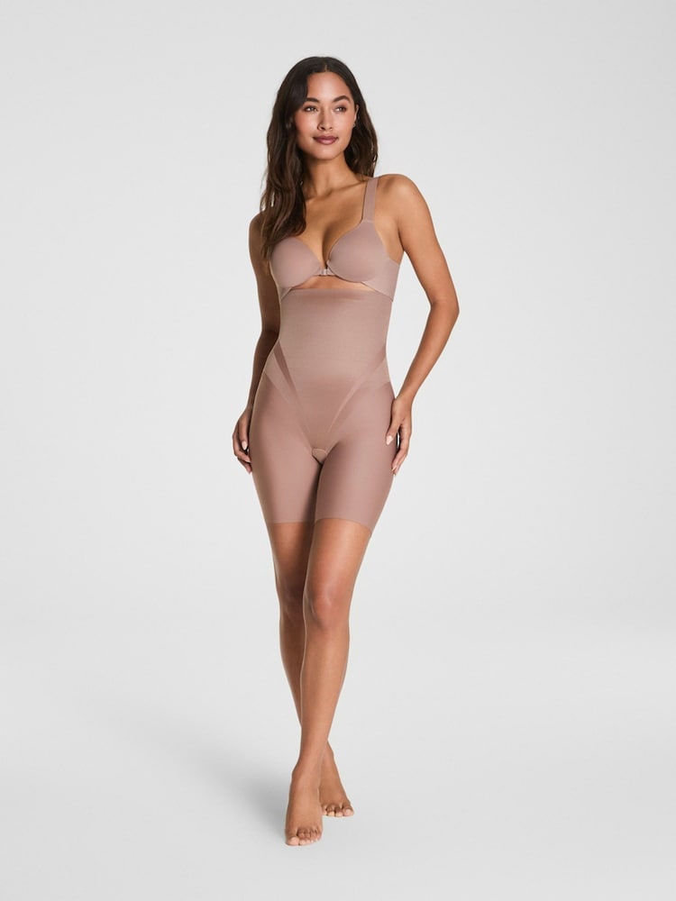 SPANX Nude High Waisted Midthigh Shorts - Image 1 of 5