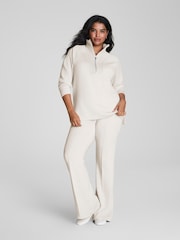 SPANX Cream Cream Brushed Ae Half Zip Sweatshirt - Image 1 of 7