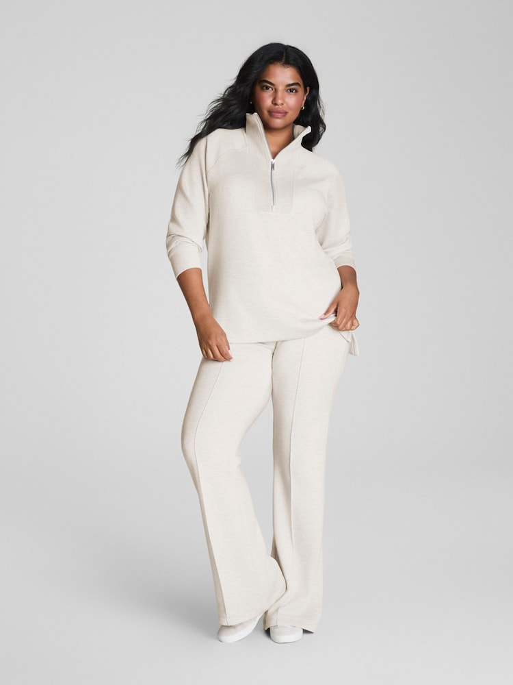 SPANX Cream Cream Brushed Ae Half Zip Sweatshirt - Image 1 of 7