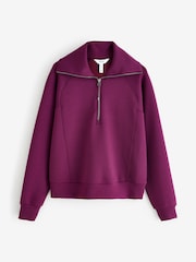 SPANX Purple Air Essentials Half Zip Hoodie - Bild 1 von 1