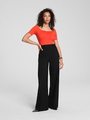 Spanx Black SPANXsmooth?™ PerfectFit Ponte Wide Leg Pants - Image 1 of 5