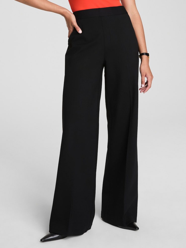 Spanx Black SPANXsmooth?™ PerfectFit Ponte Wide Leg Pants - Image 2 of 5