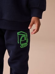 Navy Blue Digger Printed Crew and Joggers Set (3mths-7yrs) - Image 10 of 10