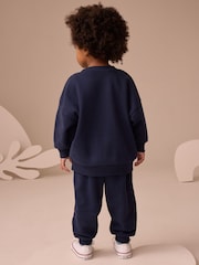 Navy Blue Digger Printed Crew and Joggers Set (3mths-7yrs) - Image 7 of 10