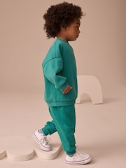 Green Printed Crew and Joggers Set (3mths-7yrs) - Image 2 of 8