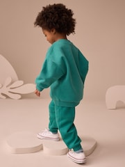 Green Printed Crew and Joggers Set (3mths-7yrs) - Image 3 of 8
