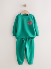 Green Printed Crew and Joggers Set (3mths-7yrs) - Image 5 of 8