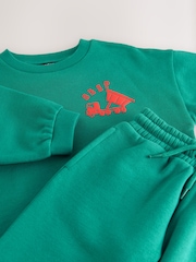 Green Printed Crew and Joggers Set (3mths-7yrs) - Image 8 of 8