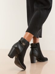 Lipsy Black Standard fit Mid Heel Almond Toe Ankle Boots - Image 4 of 5