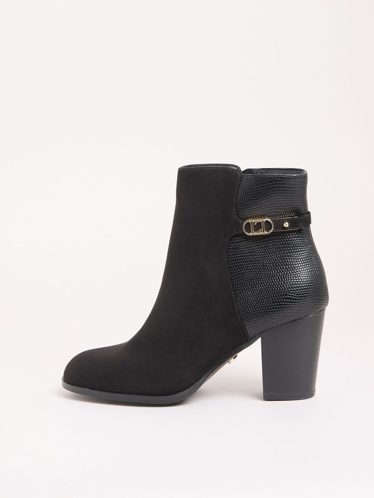 Lipsy Black Standard fit Mid Heel Almond Toe Ankle Boots - Image 5 of 5