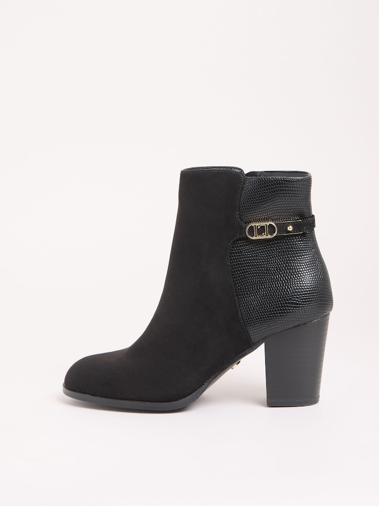 Lipsy Black Standard fit Mid Heel Almond Toe Ankle Boots - Image 5 of 5 Lipsy Black Standard fit Mid Heel Almond Toe Ankle Boots - Image 5 of 5