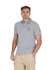 Camisa polo Raging Bull cinza 100% algodão Rugby Club - Imagem 1 de 5