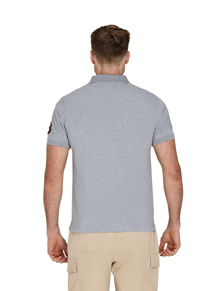 Camisa polo Raging Bull cinza 100% algodão Rugby Club - Imagem 2 de 5