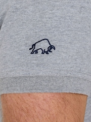 Camisa polo Raging Bull cinza 100% algodão Rugby Club - Imagem 3 de 5