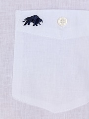 Raging Bull Classic Short Sleeve Linen White Shirt - Image 5 of 5