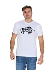 Raging Bull 100% Cotton Flock Bull White T-Shirt - Image 1 of 4