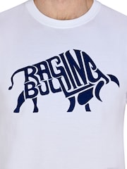 Raging Bull 100% Cotton Flock Bull White T-Shirt - Image 4 of 4