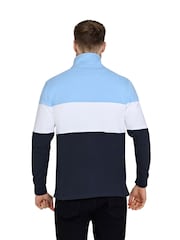Raging Bull Blue 100% Cotton Cut And Sew Quarter Zip Sweater - Image 2 of 5