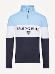 Raging Bull Blue 100% Cotton Cut And Sew Quarter Zip Sweater - Image 5 of 5