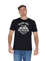 Raging Bull 100% Cotton Ride Out Black T-Shirt - Image 1 of 4
