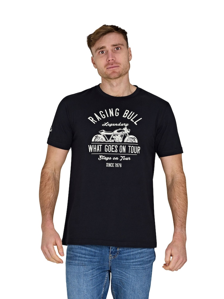 Raging Bull 100% Cotton Ride Out Black T-Shirt - Image 1 of 4