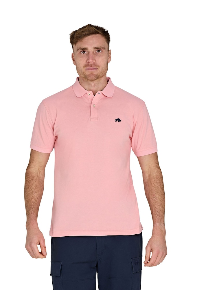 Raging Bull Pink Classic 100% Cotton Polo Shirt - Image 1 of 5