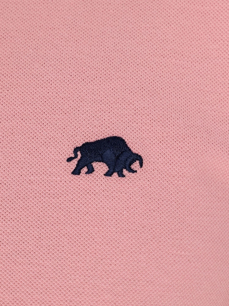 Raging Bull Pink Classic 100% Cotton Polo Shirt - Image 5 of 5