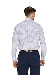 Raging Bull Long Sleeve Country Check Brushed 100% Cotton White Shirt - Image 2 of 5