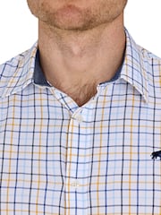 Raging Bull Long Sleeve Country Check Brushed 100% Cotton White Shirt - Image 3 of 5