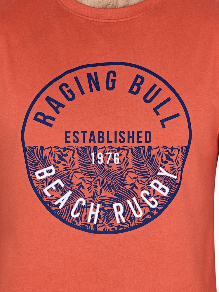 Raging Bull Orange100% Cotton Beach Rugby T-Shirt - Image 5 of 5 Raging Bull Orange100% Cotton Beach Rugby T-Shirt - Image 5 of 5