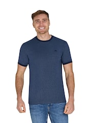 Raging Bull Blue 100% Cotton Pique Ringer T-Shirt - Image 2 of 5