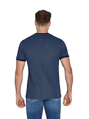 Raging Bull Blue 100% Cotton Pique Ringer T-Shirt - Image 3 of 5