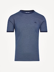 Raging Bull Blue 100% Cotton Pique Ringer T-Shirt - Image 4 of 5