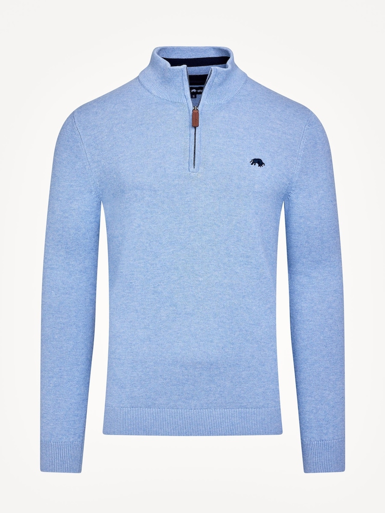 Raging Bull Blue Classic Quarter Zip Jumper - Image 1 of 1